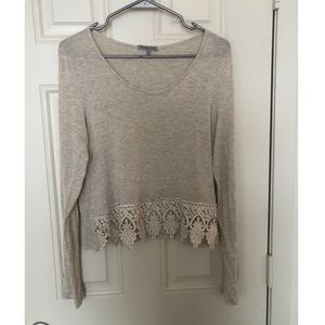 Beige long sleeve shirt